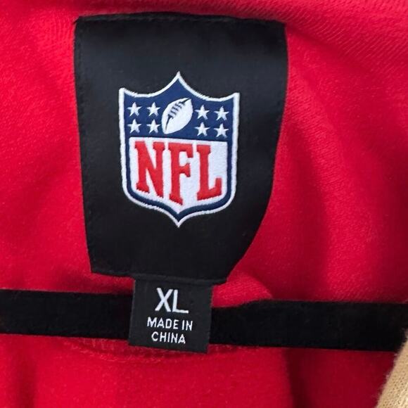 NFL San Francisco 49ers Zip Up Hoodie Jacket Size XL Football Sweatshirt - Picture 2 of 5